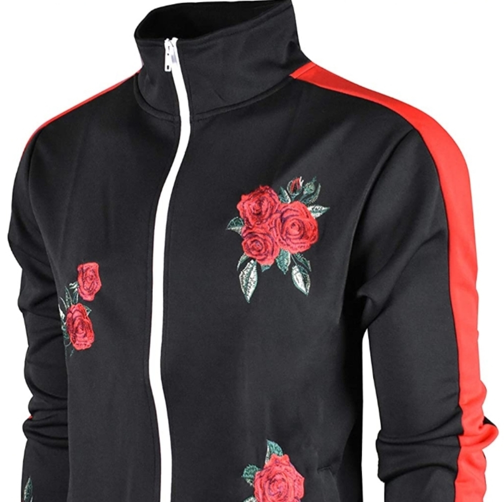 Mens Hip Hop Premium Slim Track Jacket